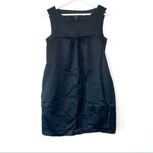 Theory Kadie Black Cotton Sateen Bubble Dress 2